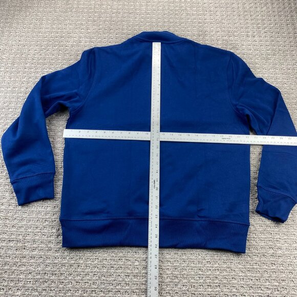 Nautica Sweater Men Medium M Blue 1/4 Zip Embroidered Logo Sail Casual Sailing - Picture 6 of 8